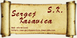 Sergej Kasavica vizit kartica